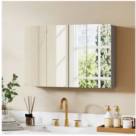 kleankin Spiegelschrank 60 cm grau