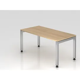 Hammerbacher Schreibtisch VJS16/E eiche nachbildung/silber