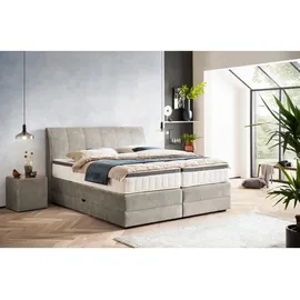Livetastic Novel Boxspringbett 160 x 200 cm H2 Hellgrau