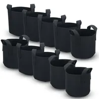 Intirilife Pflanzsack Vliesstoff 20 Liter 30 x 25 cm schwarz