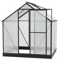 Vitavia Gewächshaus Pluto 3100 HKP, inkl. Fundament, ca. B198/H208/T155 cm, Schwarz