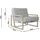s-style möbel Loungesessel Tampa Bouclé 84 x 81 x 89 cm Grau/Gold