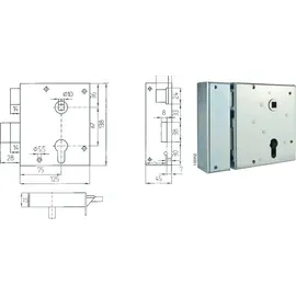BEVER Bever, Haustürkastenschloss Ls einw., mit Schließkasten PZW