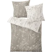 KLEINE WOLKE Bettwäsche Satin Savannah Taupe 155 x 220 cm", und 80 x 80 cm