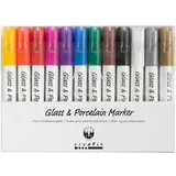 Creativ Company Glas-/Porzellanmalstift 12 St. Sortierte Farben