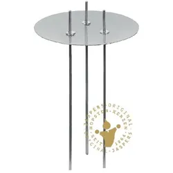 Jaspers Kerzen Kerzen-Brennstopp, Sicherheits-Kerzenhalter silber für Kerzen von Ø 80 - 100 mm, 1 Stück