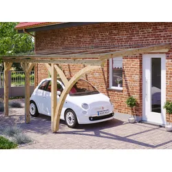 Anlehncarport SKANHOLZ "Eifel", beige (natur), H: 213cm, Carports