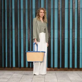 Reisenthel carrybag frame raffia blue