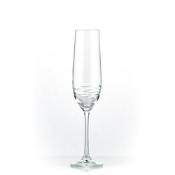 Crystalex Sektglas Viola Stone klar geschliffen 190 ml 6er Set, Kristallglas, poliertem Schliff