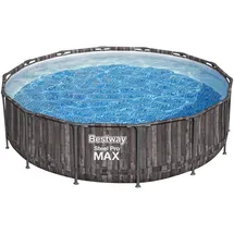 BESTWAY Steel Pro Max Frame Pool 427 x 107 cm holzoptik
