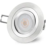 SSC-LUXon Einbaustrahler 2er Pack rund weiß Aluminium