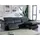 vente-unique Ecksofa Relaxsofa elektrisch - Oberleder - Schwarz - Ecke rechts - PEDRERA