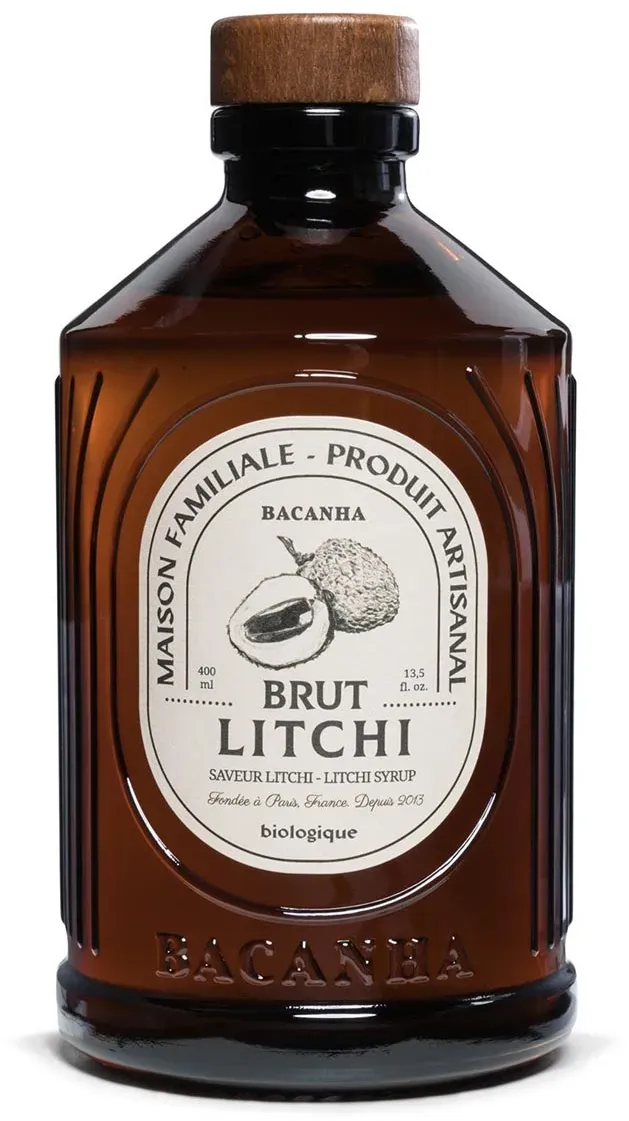 Bacanha Sirop Brut de Litchi Bio 400ml – Bio-Litschi-Sirup mit Bio-Rohrzucker