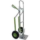 Baumarktplus Sackkarre mit Treppenrutsche 200 kg Aluminium PU Räder