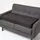Homescapes Sofa-Auflage 100 x 50 cm Schwarz
