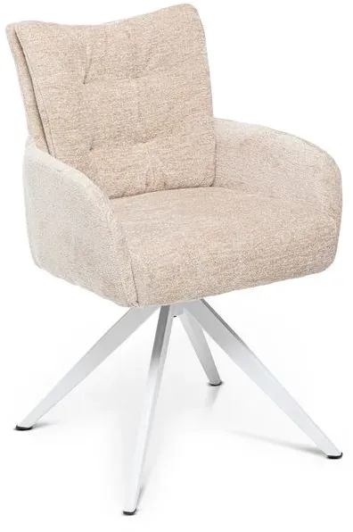 2er-Set BOOOM Stuhl Parma Stoff Beige