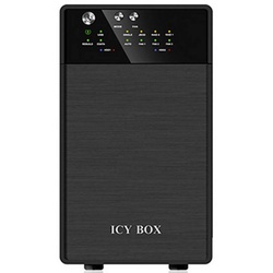 ICY BOX Festplatten-Gehäuse Raidsonic Externes 2-fach JBOD-System mit USB 3.0, RAID-fähig