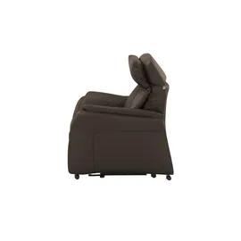Hukla Relaxsessel Pascal Leder 83 x 105 x 90 cm Braun drehbar