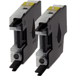 2 Ampertec Tinten kompatibel mit Brother LC-1280XLBK   schwarz