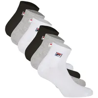 Fila Sneakersocken 6er Pack Schwarz/Weiß/Grau 39-42