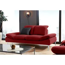 W.Schillig Couch Leder 3-Sitzer Rot