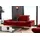 W.Schillig Couch Leder 3-Sitzer Rot