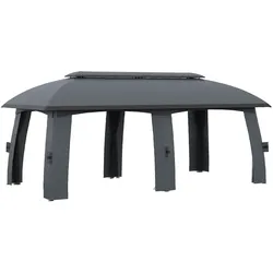Outsunny Pavillon Galvanisiertes Metall, Polyester, Nylon