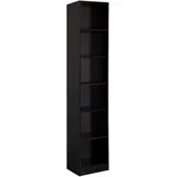 Mobili Rebecca Bücherregal 40 x 29,5 x 200 cm Schwarz