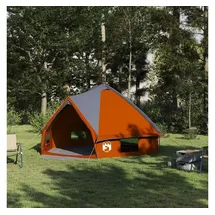 vidaXL Teepee Zelt für 6 Personen Grau/Orange