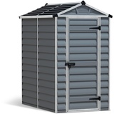 Palram 4X6 Skylight Shed Dark Grau Bundle Gerätehäuser, 177,5x122,5x203,5 cm