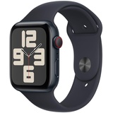 Apple Watch SE 2023 GPS + Cellular 44 mm Aluminiumgehäuse mitternacht, Sportarmband mitternacht M/L