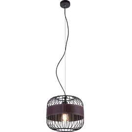GLOBO Lederring 1-flg. H 120 cm schwarz Metall