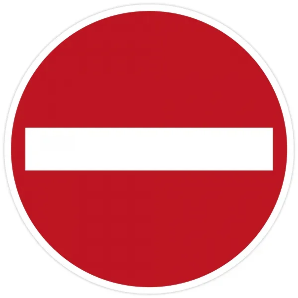 Fußbodenaufkleber - Bodenmakierung "Durchgang verboten" (300x300 mm)