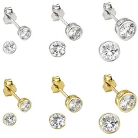 Bruno Banani Ohrstecker-Set Mulitpack Schmuck Geschenk Silber 925 goldfarben 89139589DIAMORE 12-tlg