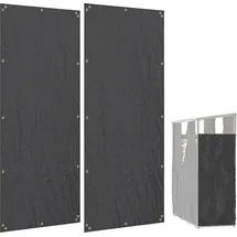 Outsunny Kaminholzregal Abdeckung 148 x 62 cm Wasserdicht 600D Oxford Schwarz