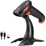 Tera Barcode Scanner 2D 1D 2.4 GHz/Bluetooth/USB2000mAh Akku /Kabel/Ständer, HW0002