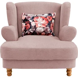 Home Affaire Loveseat HOME AFFAIRE "Tassilo", rosa (flamingo), B:121cm H:107cm T:147cm, 100% Polyester, Sessel