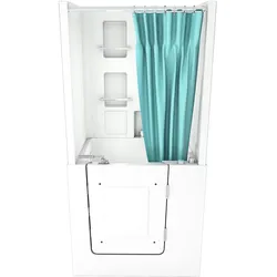 AcquaVapore Seniorendusche und Kombination Wanne mit Whirlpool S02D-WP-B-R 100x78x205cm