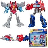 Hasbro Transformers Spielzeuge Cyberverse Warrior Action Attackers Optimus Prime und Starscream Action-Figur 2er-Pack – Für Kinder ab 6 Jahren, 13,5 cm