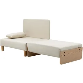 [en.casa] Schlafsessel Seinlus Polyester 81 x 88 x 68 cm Beige mit Kissen