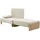 [en.casa] Schlafsofa Seinlus 1-Sitzer Beige