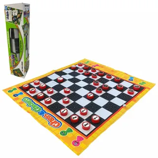 Kinder Schachspiel Gartenschach Schachfiguren mit Schachbrett Spielmatte Outdoor