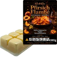WonderWax Duftwachs Wax Melts für Duftlampe, 6 Würfel Duftmelt Wachsmelt Sojawachs Duftwachs Würfel für Raumdüfte, Wachs Duftöl Winter Indoor Schmelzen für Aromalampe Pfirsichflambe