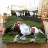 CHCHNXY Bettwäsche 135x200,Pferd Flauschige Weich Microfaser Bettbezug Mit Reißverschluss,Für Kinder Jungen Mädchen Junge Bettwäsche-Sets(1*Kissenbezug 80x80cm