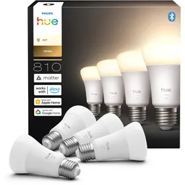 Philips LED-Lampe 800 7W E27 warmweiß 4 St.