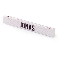 Personalisierter Zollstock ,Metrie 2m Block 52 | mit männlichen Namen Name: Jonas
