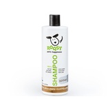 ROQSY Natur-Hundeshampoo 500ml – Vegan, Bio – Hundeshampoo für große Hunde, Langhaar, Sensible Haut, gegen Geruch und für EIN sauberes, glänzendes Fell - auch weißes Fell