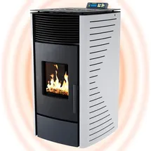 Nemaxx P12 Pelletofen 13,6 kW WiFi-Ready weiß