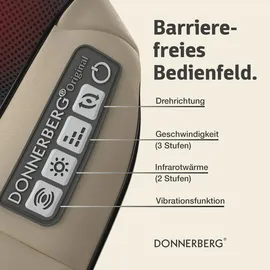 Donnerberg Premium Nackenmassagegerät + Bambus Reisekissen - Black