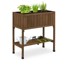 Relaxdays Hochbeet 80 x 74 x 38 cm Braun